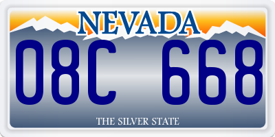 NV license plate 08C668