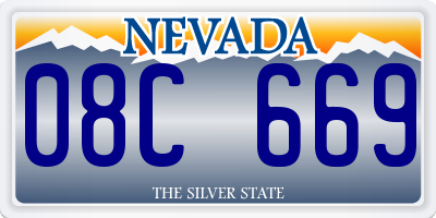 NV license plate 08C669