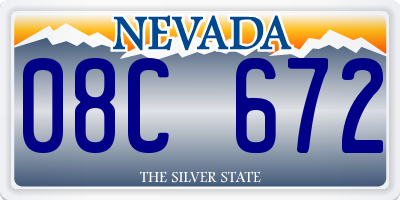 NV license plate 08C672