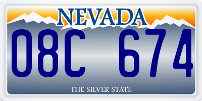 NV license plate 08C674