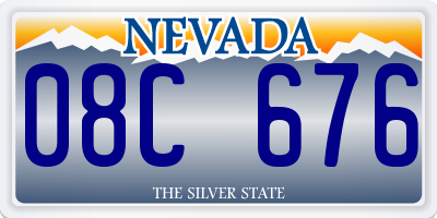 NV license plate 08C676