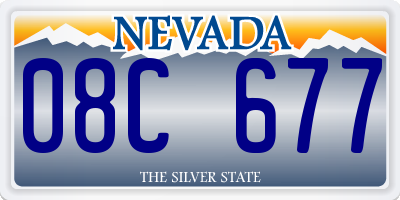 NV license plate 08C677