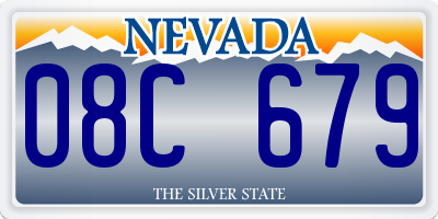 NV license plate 08C679