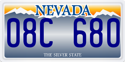 NV license plate 08C680
