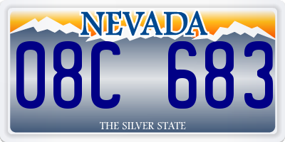 NV license plate 08C683