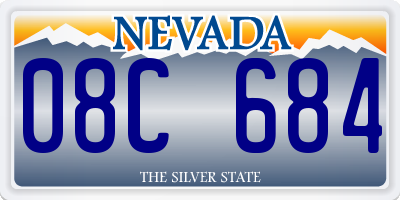 NV license plate 08C684