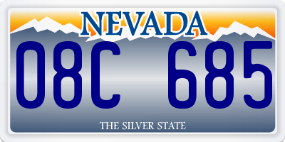 NV license plate 08C685