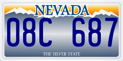 NV license plate 08C687