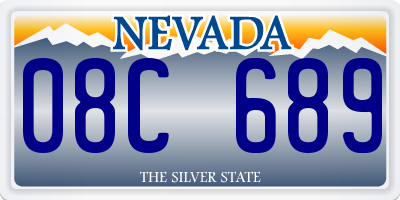 NV license plate 08C689