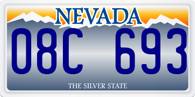 NV license plate 08C693