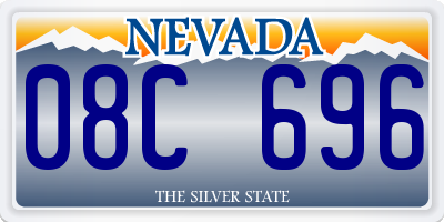 NV license plate 08C696