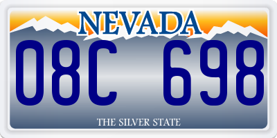 NV license plate 08C698