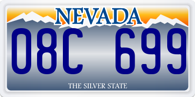 NV license plate 08C699