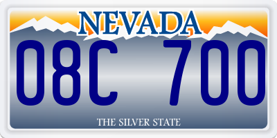 NV license plate 08C700