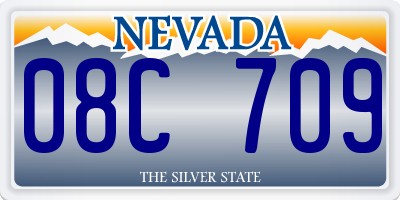 NV license plate 08C709