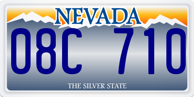 NV license plate 08C710