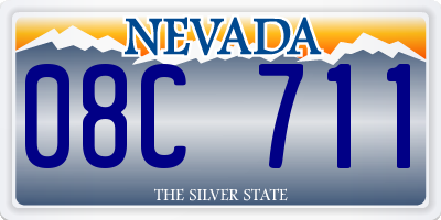 NV license plate 08C711