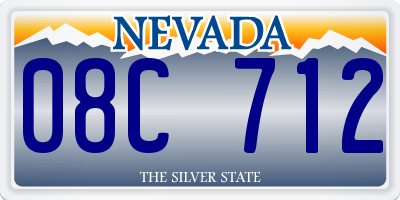 NV license plate 08C712