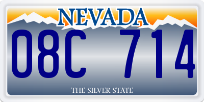 NV license plate 08C714