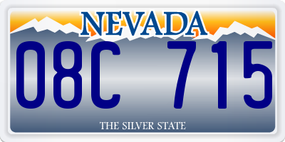 NV license plate 08C715