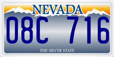 NV license plate 08C716