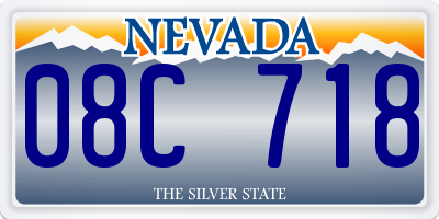 NV license plate 08C718