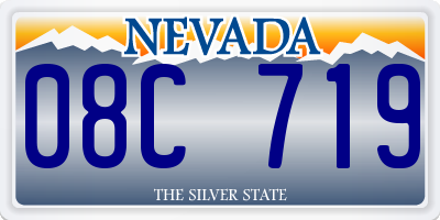 NV license plate 08C719