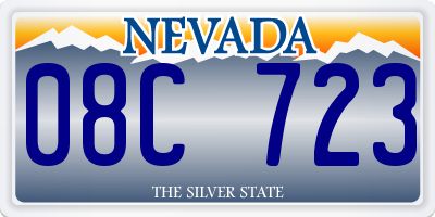 NV license plate 08C723
