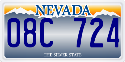 NV license plate 08C724