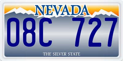 NV license plate 08C727