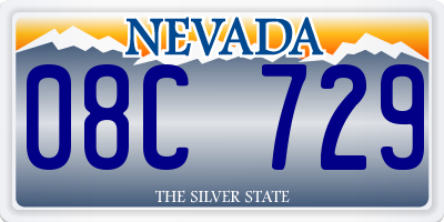 NV license plate 08C729