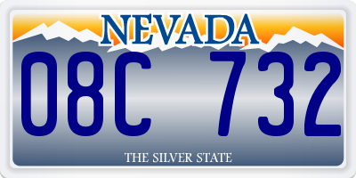 NV license plate 08C732