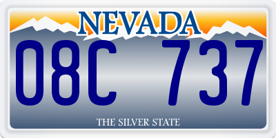 NV license plate 08C737