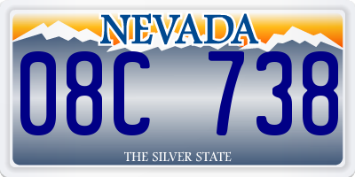 NV license plate 08C738