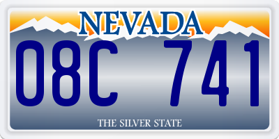 NV license plate 08C741