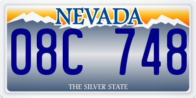 NV license plate 08C748