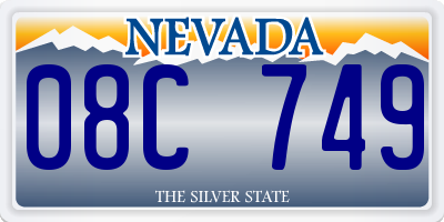 NV license plate 08C749