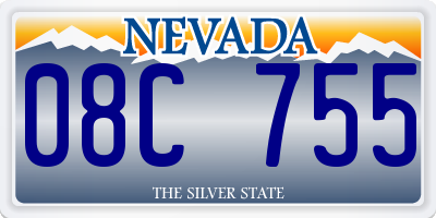 NV license plate 08C755