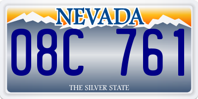 NV license plate 08C761