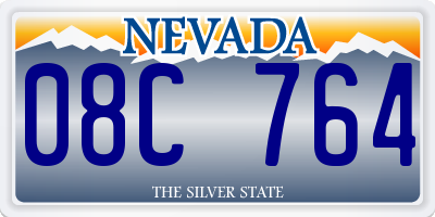 NV license plate 08C764