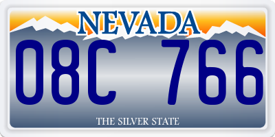 NV license plate 08C766