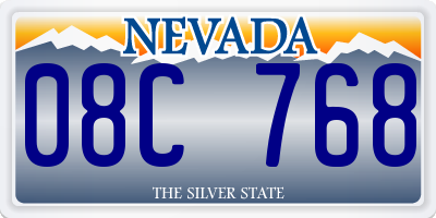 NV license plate 08C768