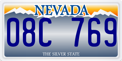 NV license plate 08C769