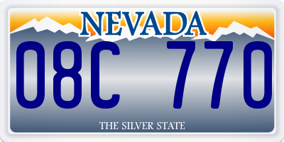 NV license plate 08C770