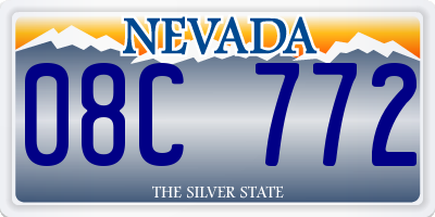 NV license plate 08C772