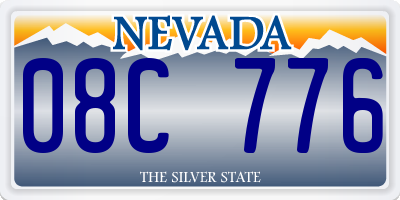 NV license plate 08C776