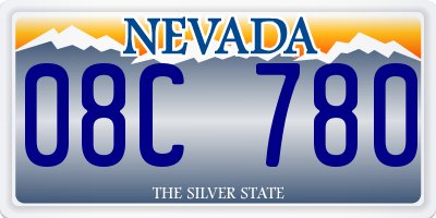 NV license plate 08C780