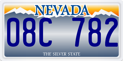NV license plate 08C782