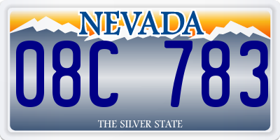 NV license plate 08C783