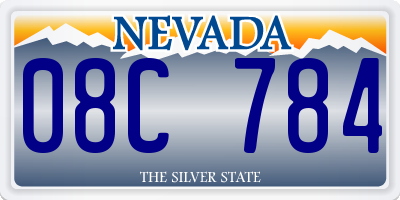 NV license plate 08C784